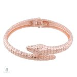 Bracelet serpent en or rose et acier inoxydable