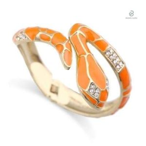 Bracelet serpent chic orange pour femme