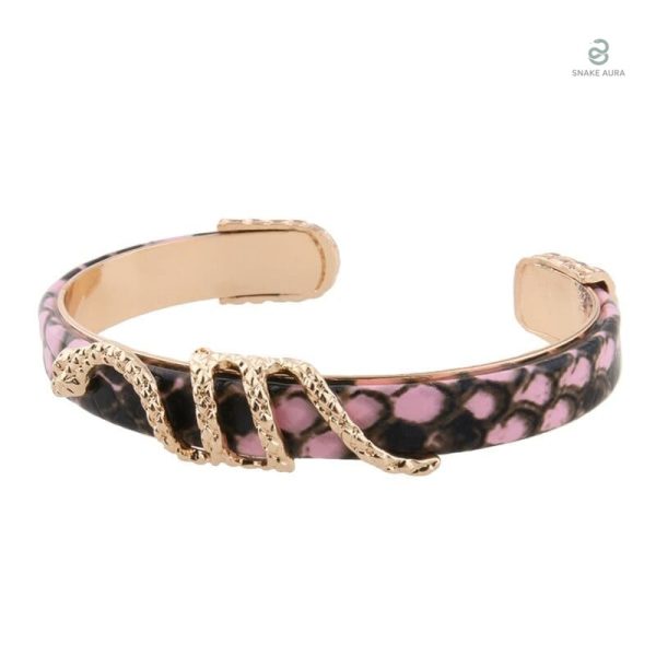 Bracelet Serpent Doré Rose en Cuivre élégant et original