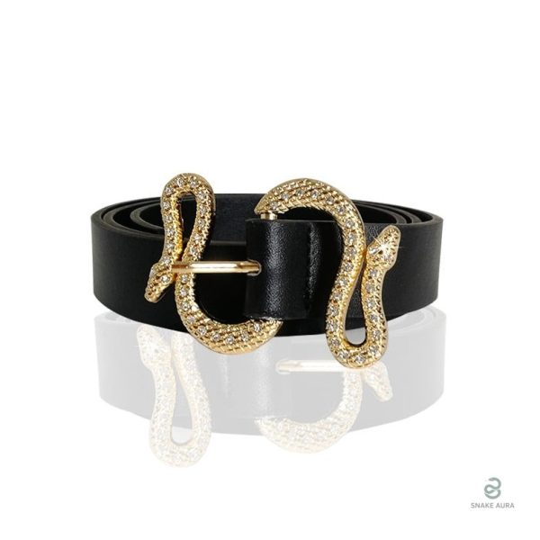 Ceinture Serpent Femme en simili-cuir élégant