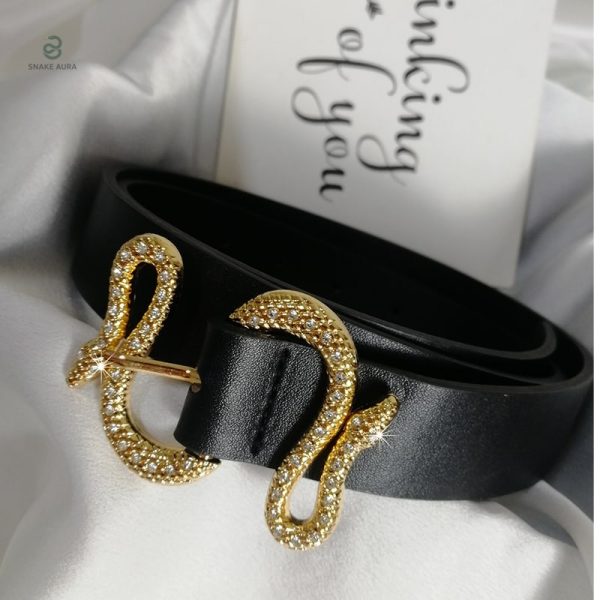 Ceinture serpent en cuir synthétique moderne