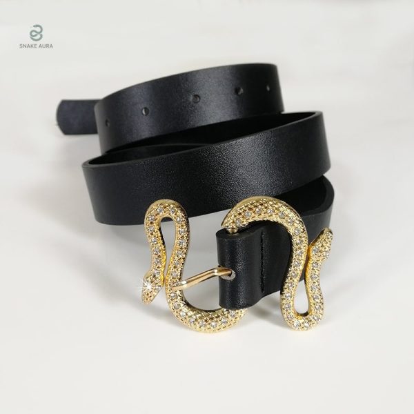 Ceinture serpent avec boucle décorative unique