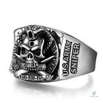 Bague Serpent Tête de Mort US Army