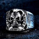 Bague Tête de Mort serpent inspirée de l'US Army