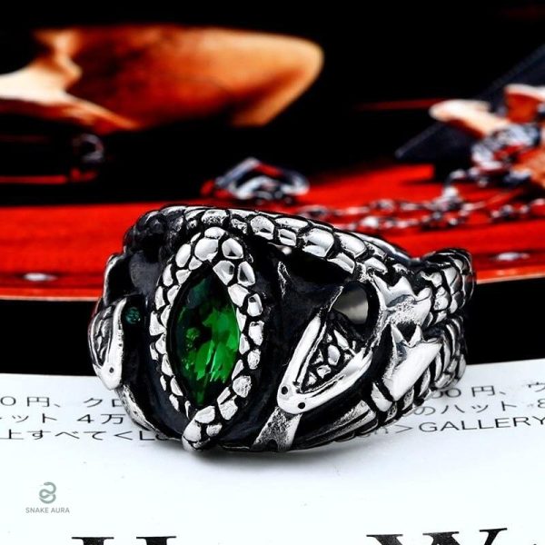 Bague serpent originale style Viking