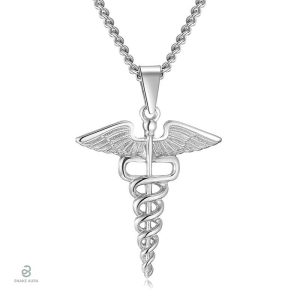 Bijou serpent symbole de la médecine, design d'Hermès