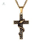 Accessoire masculin serpent en acier inoxydable