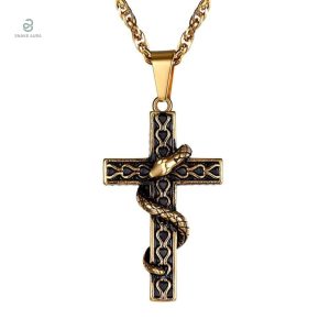 Accessoire masculin serpent en acier inoxydable