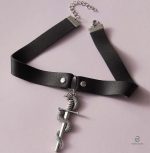 Collier serpent en cuir synthétique, look moderne