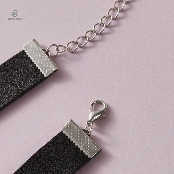 Collier en cuir PU, design serpent unique et stylé