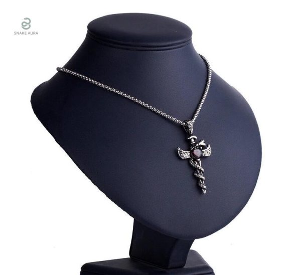 Bijou serpent épée, style unique en acier inoxydable