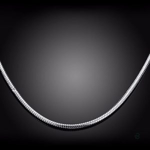 Collier stylé en argent 925, design serpent