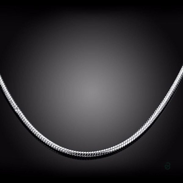 Collier stylé en argent 925, design serpent