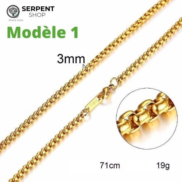Bijou maille serpent en finition dorée raffinée