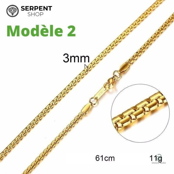 Collier serpent plaqué or, accessoire chic et contemporain