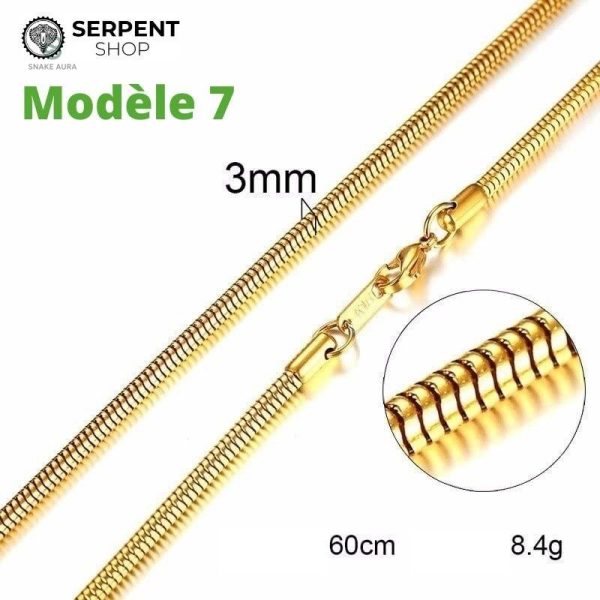 Accessoire maille serpent en or pour événements spéciaux