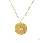 Collier serpent plaqué or avec médaille élégante