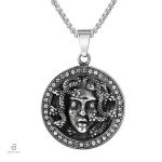 Collier Serpent Médusa en acier élégant et moderne