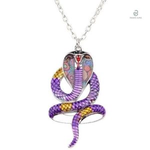 Bijou serpent en multicolore avec motif cobra distinctif