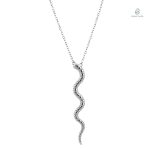 Bijou femme serpent en argent, style unique