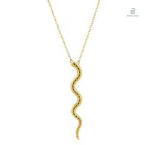 Collier serpent argenté délicat pour femme