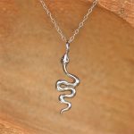 Collier Serpent en Argent Sterling 925, design brillant