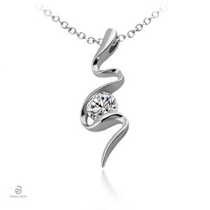 Collier Serpent en argent avec cristaux pour femme
