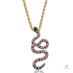 Collier serpent fantaisie en cuivre