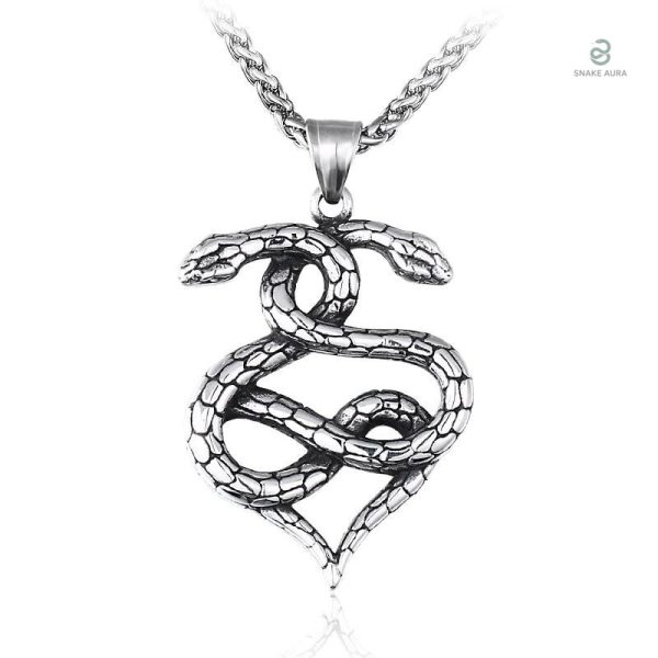 Collier Serpent Duo en Nœud, design élégant et moderne