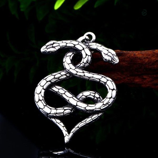 Collier serpent, design unique avec motifs en nœud