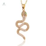 Collier serpent femme fantaisie blanc élégant et stylé