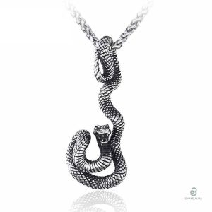 Collier serpent homme en métal élégant et tendance