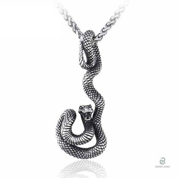 Collier serpent homme en métal élégant et tendance