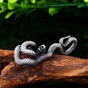 Accessoire de mode homme : collier serpent unique