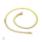 Collier Serpent Maille Plate en or