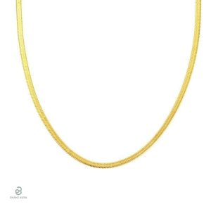 Collier serpent doré, maille plate raffinée
