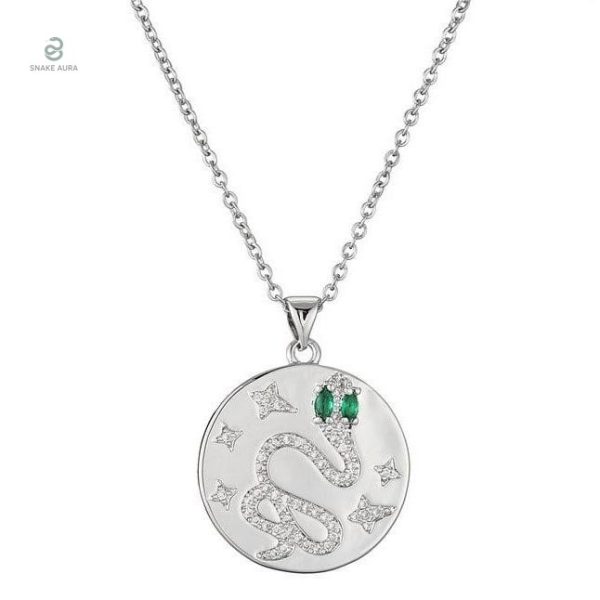 Collier Serpent Argent Métal Acier élégant et moderne