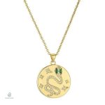 Collier serpent en or métaille et acier inoxydable