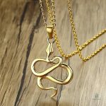 Collier serpent en or pour homme, style raffiné