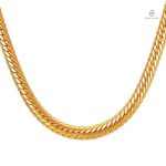 Collier serpent en or jaune élégant