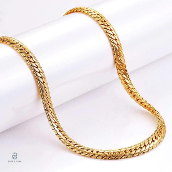 Bijou serpent or jaune, style moderne