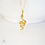 Bijou Serpent en Argent Sterling avec Finition Or Jaune