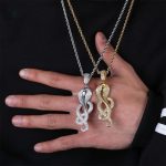 Accessoire mode serpent en or avec strass