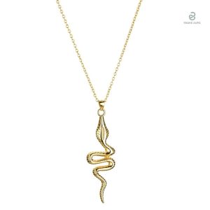 Collier serpent tendance en argent sterling, design élégant