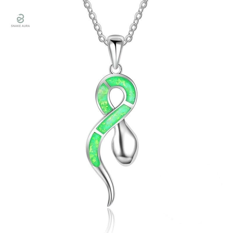 Collier Serpent Vert Original Acier