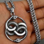 Bijou serpent Viking en acier 316L