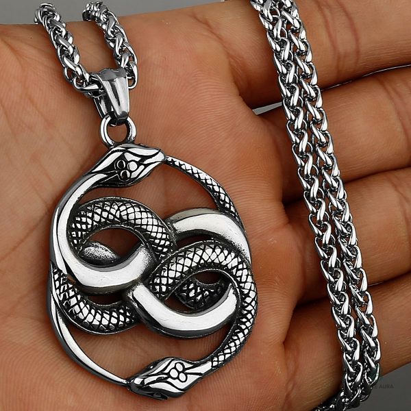 Bijou serpent Viking en acier 316L
