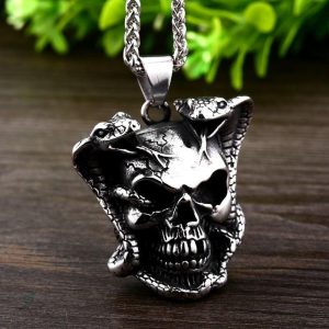 Accessoire mode serpent tête de mort audacieux