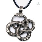 Collier Serpent Viking en acier inoxydable, design élégant et raffiné