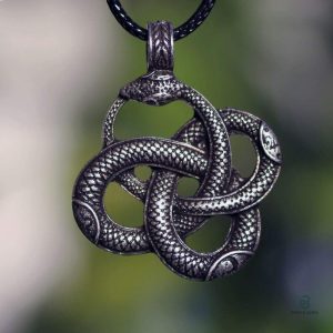 Collier serpent en acier, inspiration viking, style audacieux